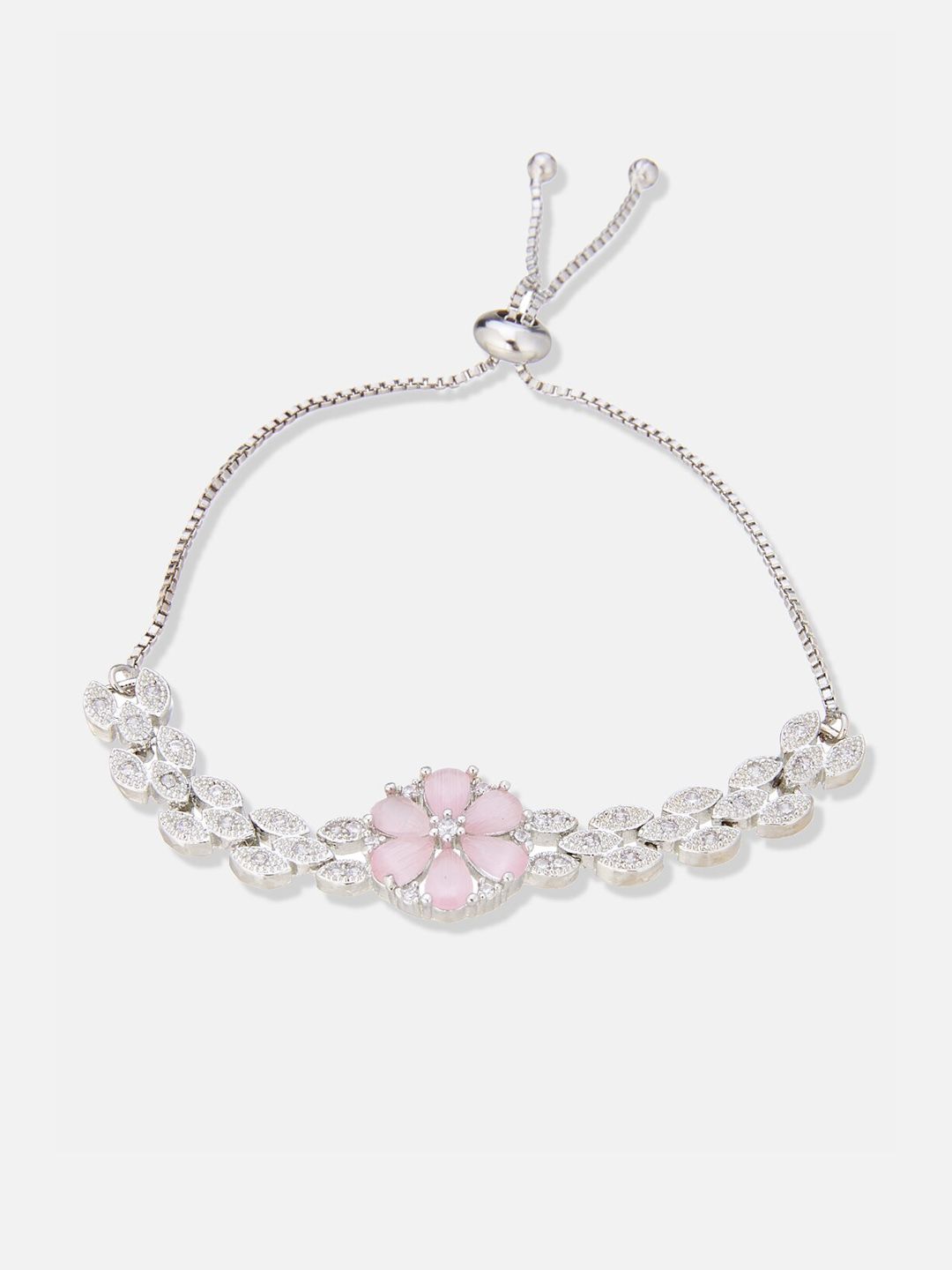 ATIBELLE Sliver-Plated Cubic Zirconia-Studded Jewellery Set