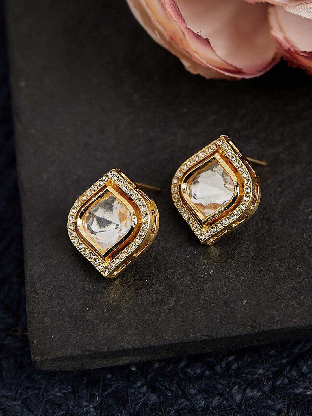 ATIBELLE Gold-Plated Studs Earrings