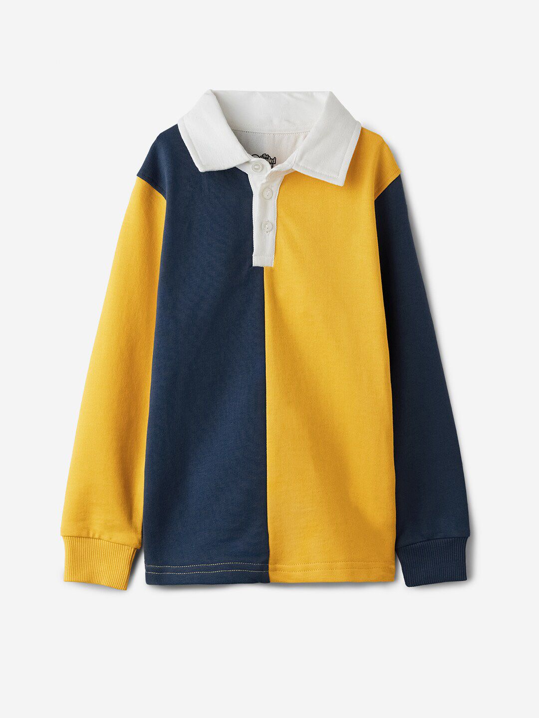 The Souled Store Boys Colourblocked Polo Collar Pullover-picture-34