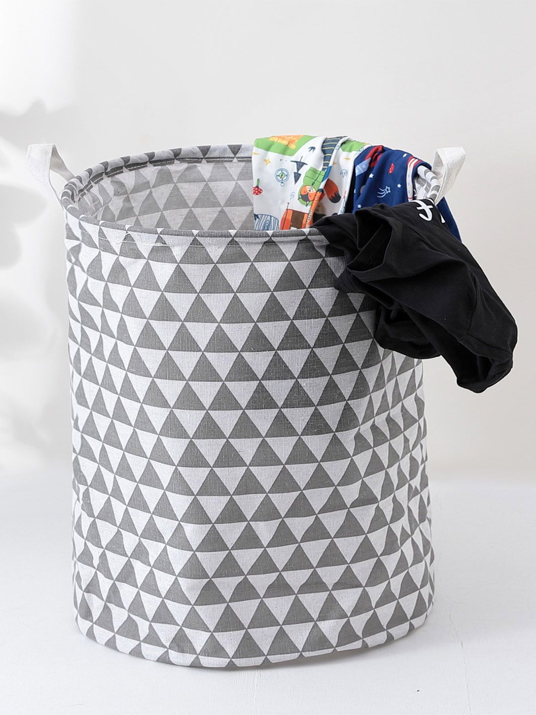 Kuber Industries Grey & White Printed Foldable Laundry Bag-picture-17