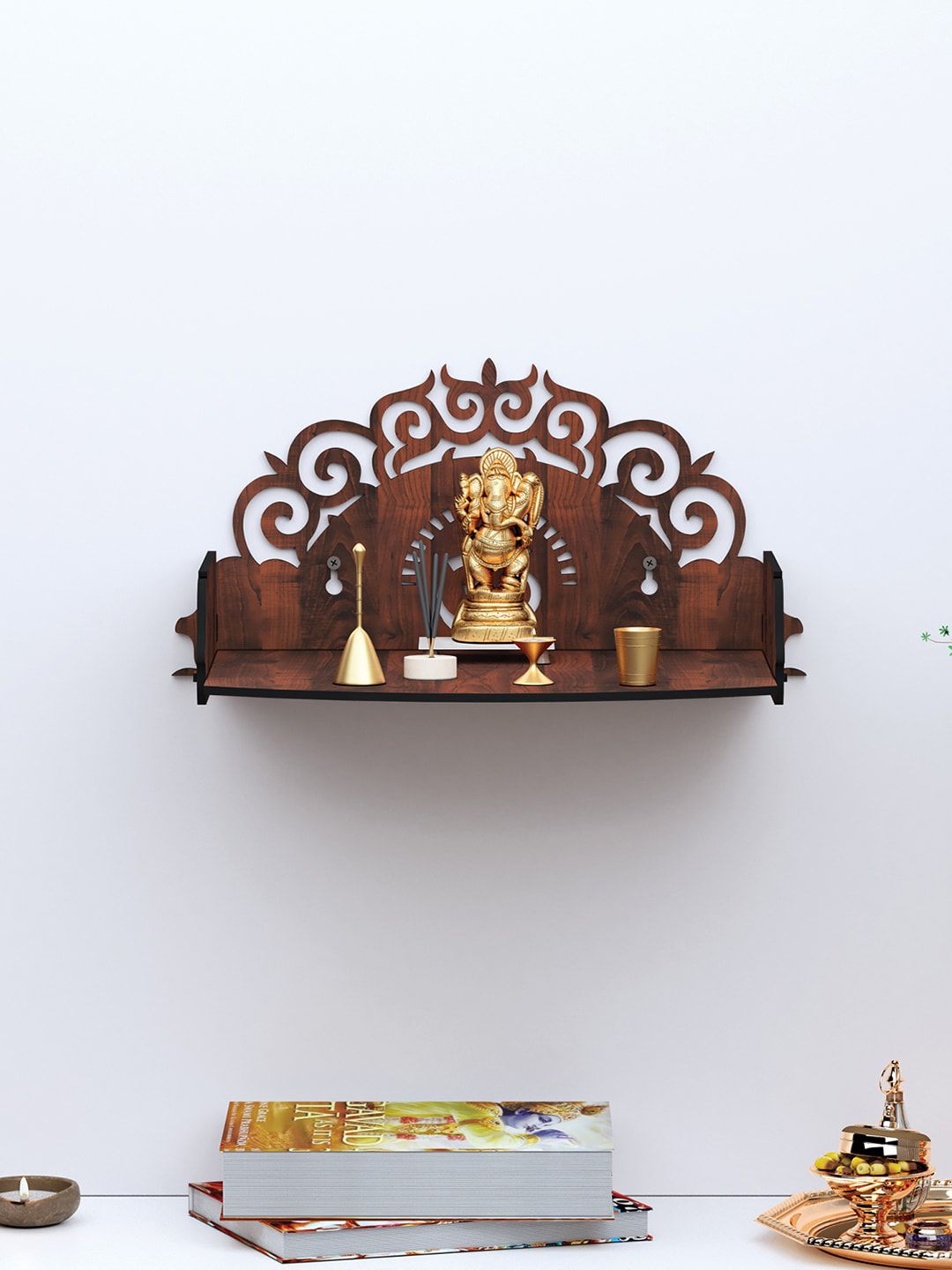 RANDOM Brown MDF Pocket Wall Shelf-picture-11