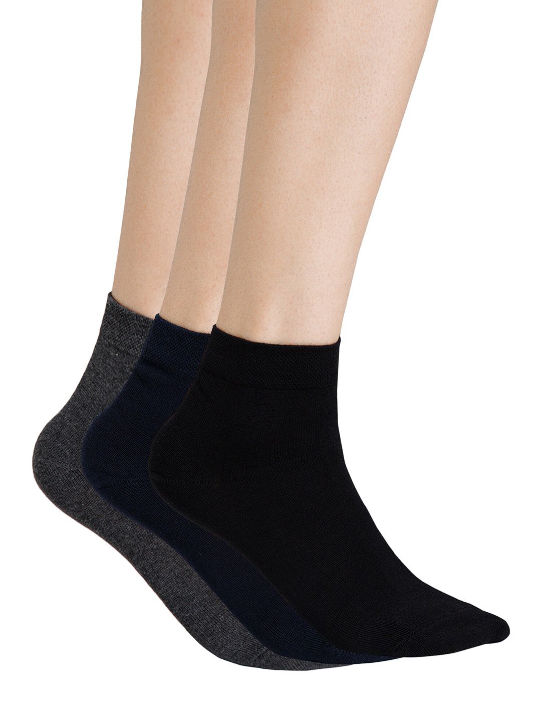 Bodycare Men Pack Of 3 Assorted Cotton Above Ankle Length Socks-picture-32
