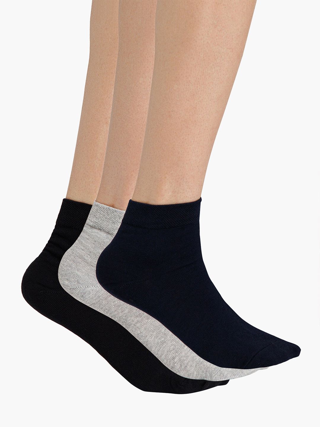 Bodycare Men Pack Of 3 Assorted Cotton Ankle Length Socks-picture-35