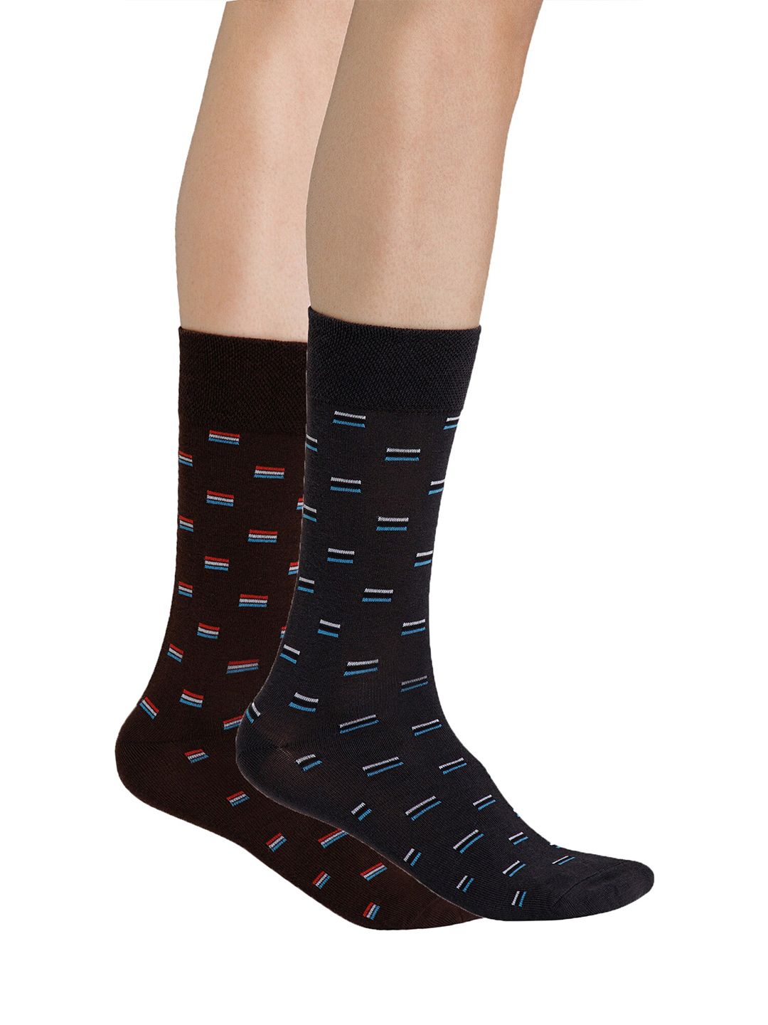 Bodycare Men Pack of 2 Patterned Cotton Calf Length Socks-picture-22