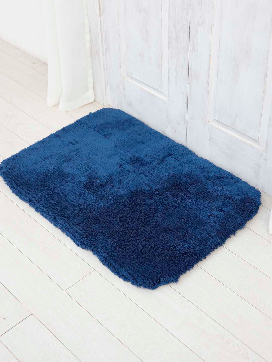 Ariana Navy Blue Supersoft 2800 GSM Microfibre Bath Rug-image-2