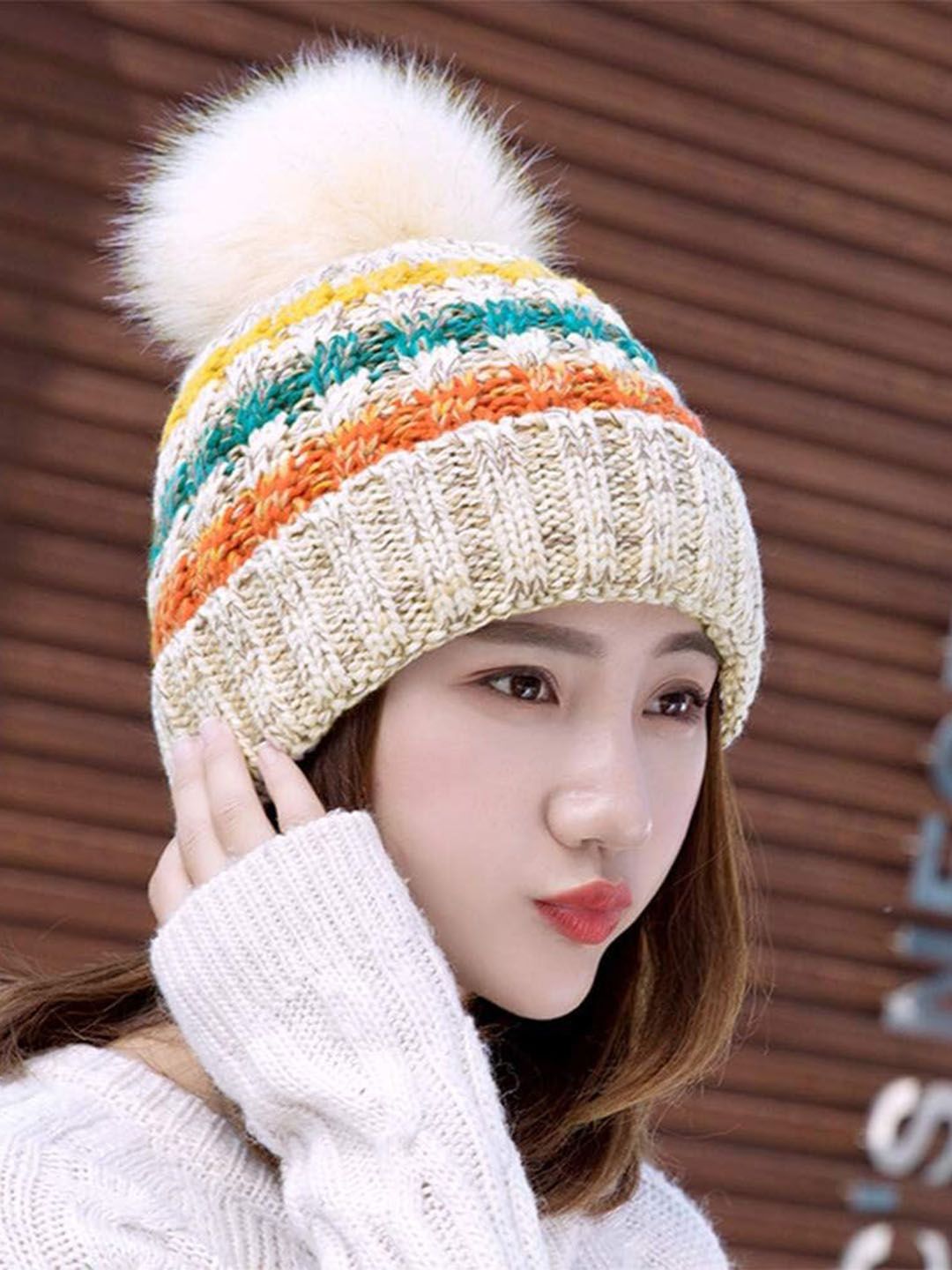 Alexvyan Women Self Design Acrylic Beanie-picture-37