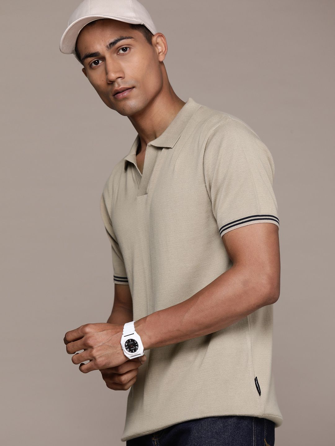 The Roadster Lifestyle Co. Men Pure Cotton Polo Collar T-shirt-picture-25