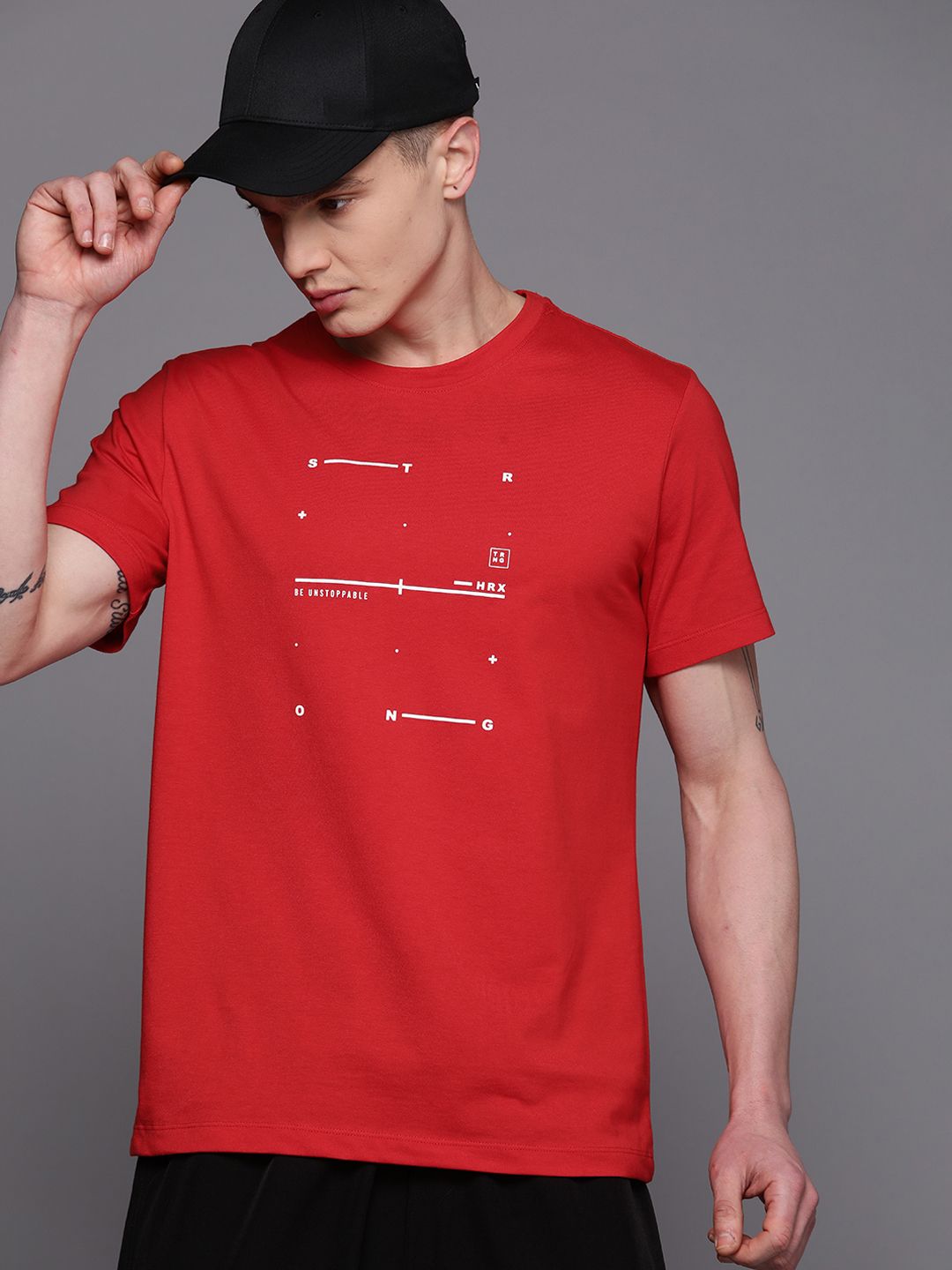 HRX by Hrithik Roshan Rapid Dry Anti-Microbial Finish Training T-shirt-image-6
