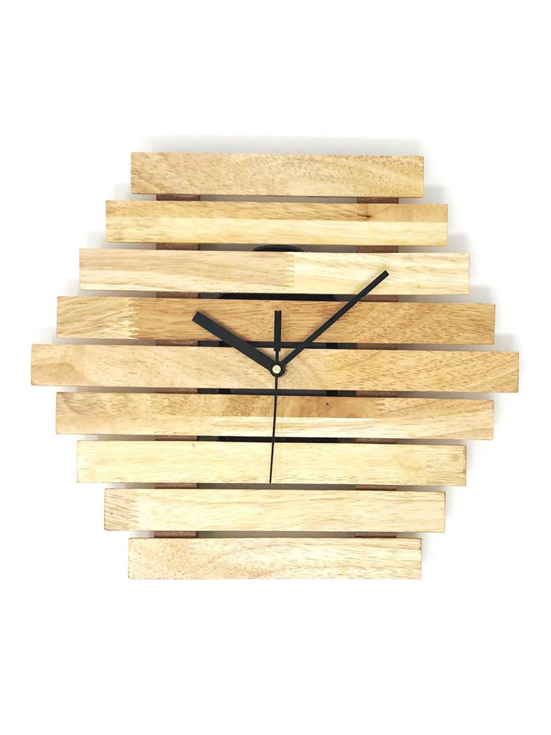 Crimson Knot Brown & Cream Contemporary Geometric Handcrafted Wall Clock-picture-27