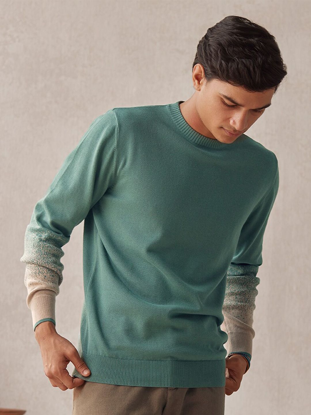 Andamen Round Neck Cotton Pullover Sweater-picture-11
