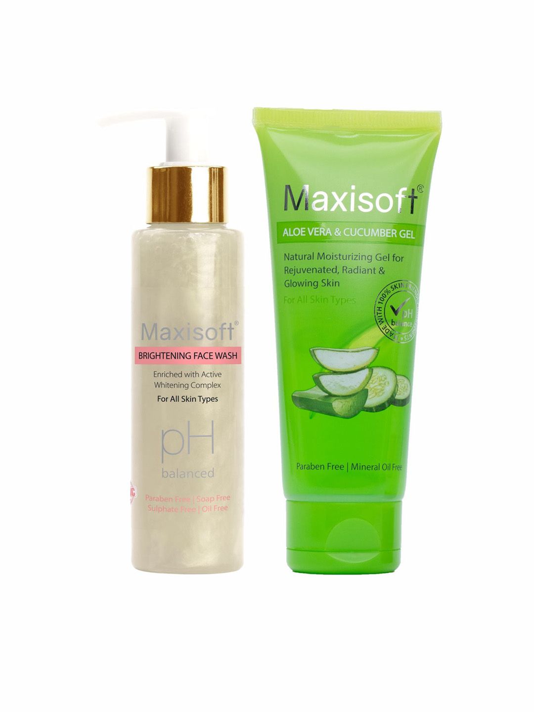Maxisoft Winter Care Combo - Brightening Face Wash 100ml & Aloe Vera & Cucumber Gel-picture-48