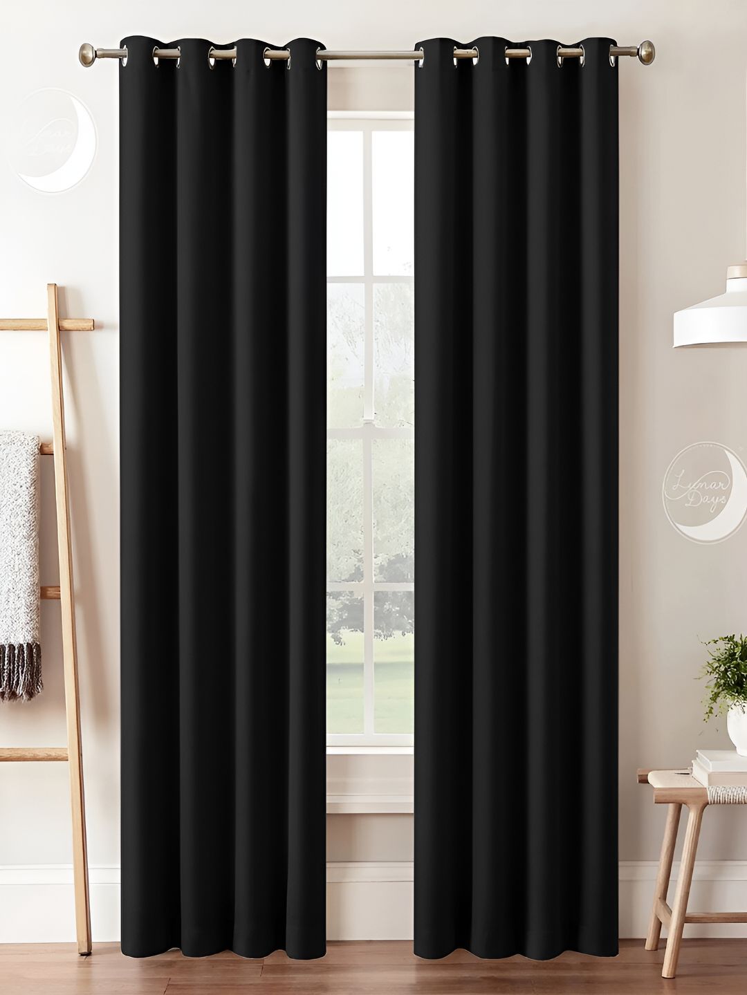 Lunar Days 2 Pcs Black Out Door Curtain-image-2