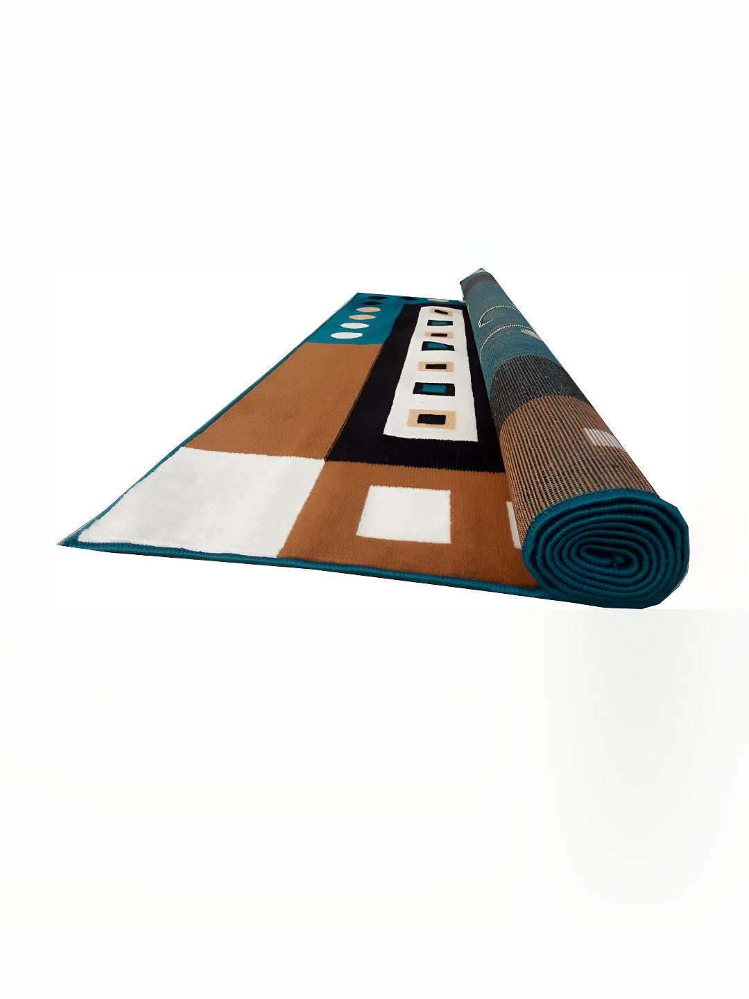 SANA CARPET Blue & Brown Floral Printed Carpet-image-8
