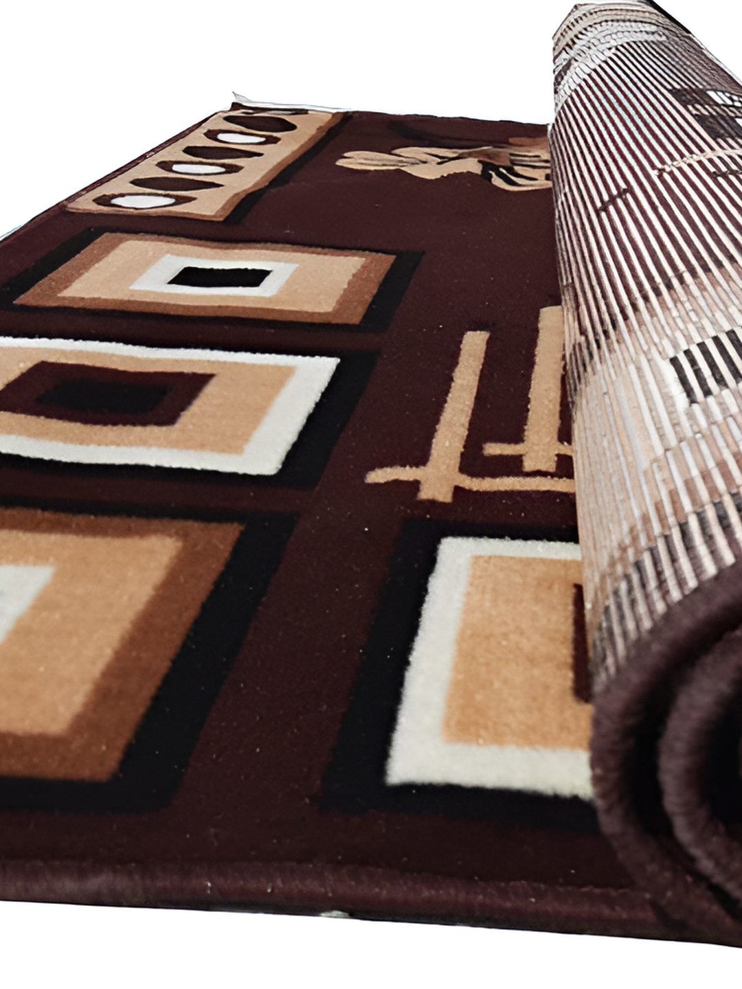 SANA CARPET Brown & Beige Floral Printed Carpet-image-8