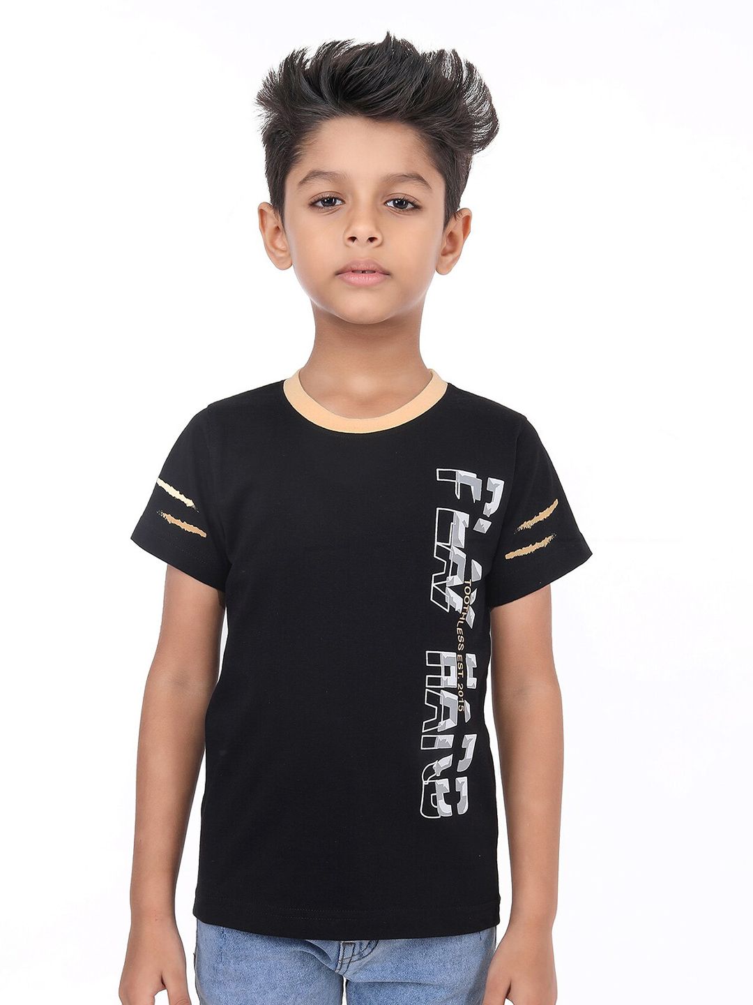 BAESD Boys Typography Printed Bio Finish Cotton T-shirt-picture-49