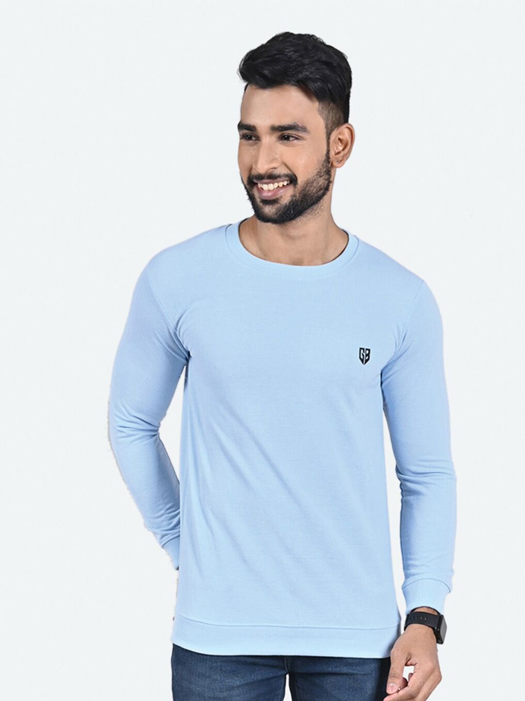 GAME BEGINS Round Neck Jacquard Pullover Sweatshirt-picture-14