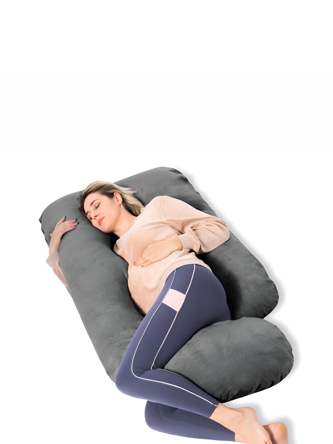 DADDY COOL Grey Fibre Filled Faux Velvet Ultra Soft Maternity Pillow-picture-27