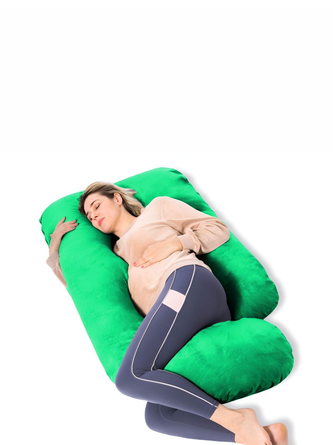 DADDY COOL Turquoise Green Fibre Filled Faux Velvet Ultra Soft Maternity Pillow-picture-58