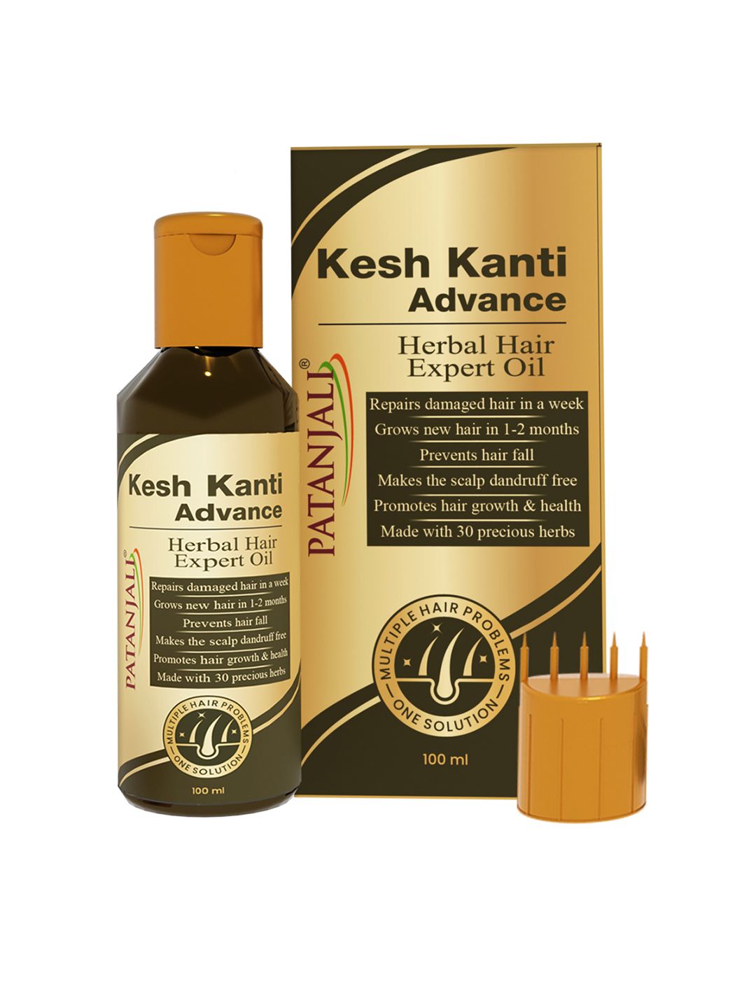 Patanjali Kesh Kanti Advanced Herbal Damage Repair Hair Oil with 30+ Herbs - 100ml