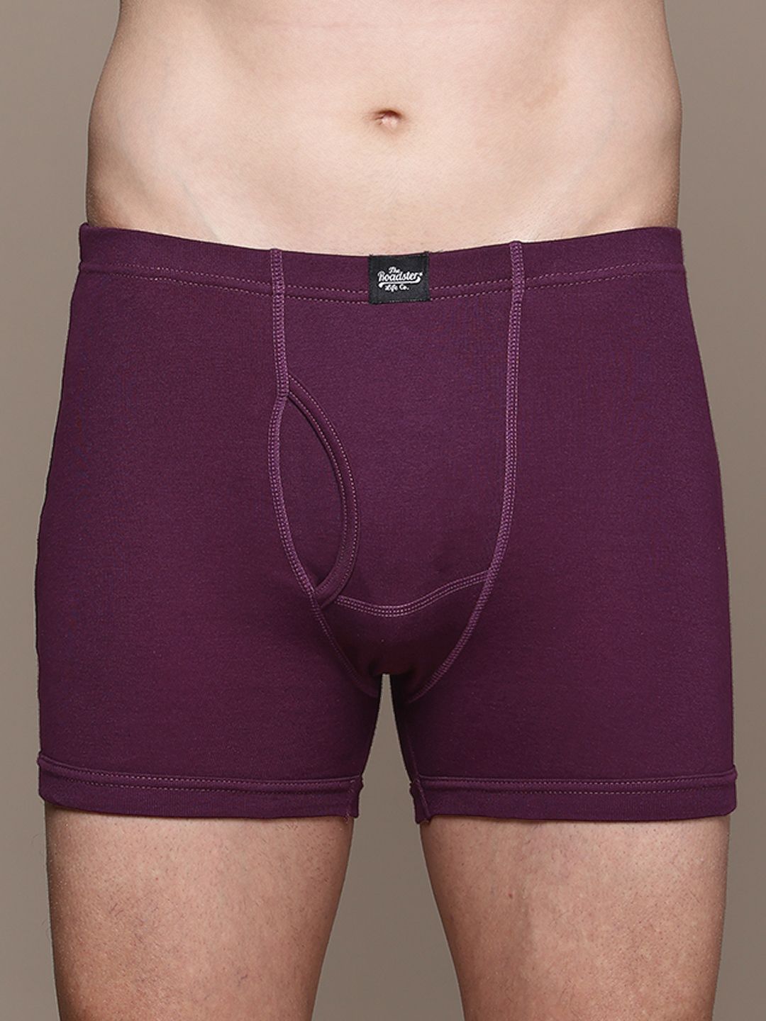 The Roadster Lifestyle Co. Burgundy Mid Rise Breathable Cotton Trunks RTIE-1004-WN-1-image-48