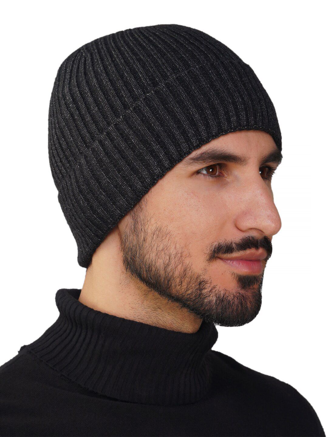 iSWEVEN Unisex Self Design Woollen Beanie-picture-35