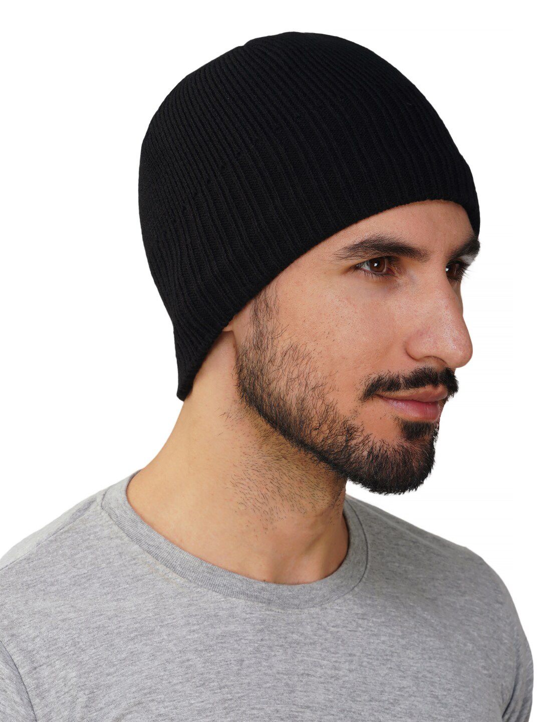 iSWEVEN Unisex Ribbed Woollen Beanie-picture-23