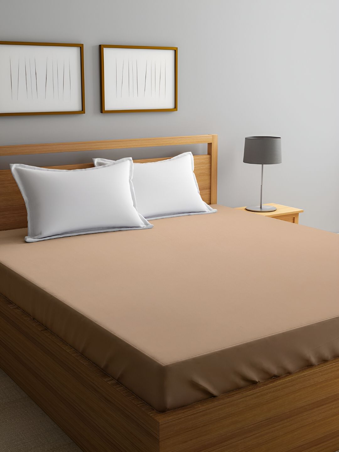 GADDA CO Beige Terry Cotton Fitted Twin Size Water Resistant Mattress Protector-picture-42
