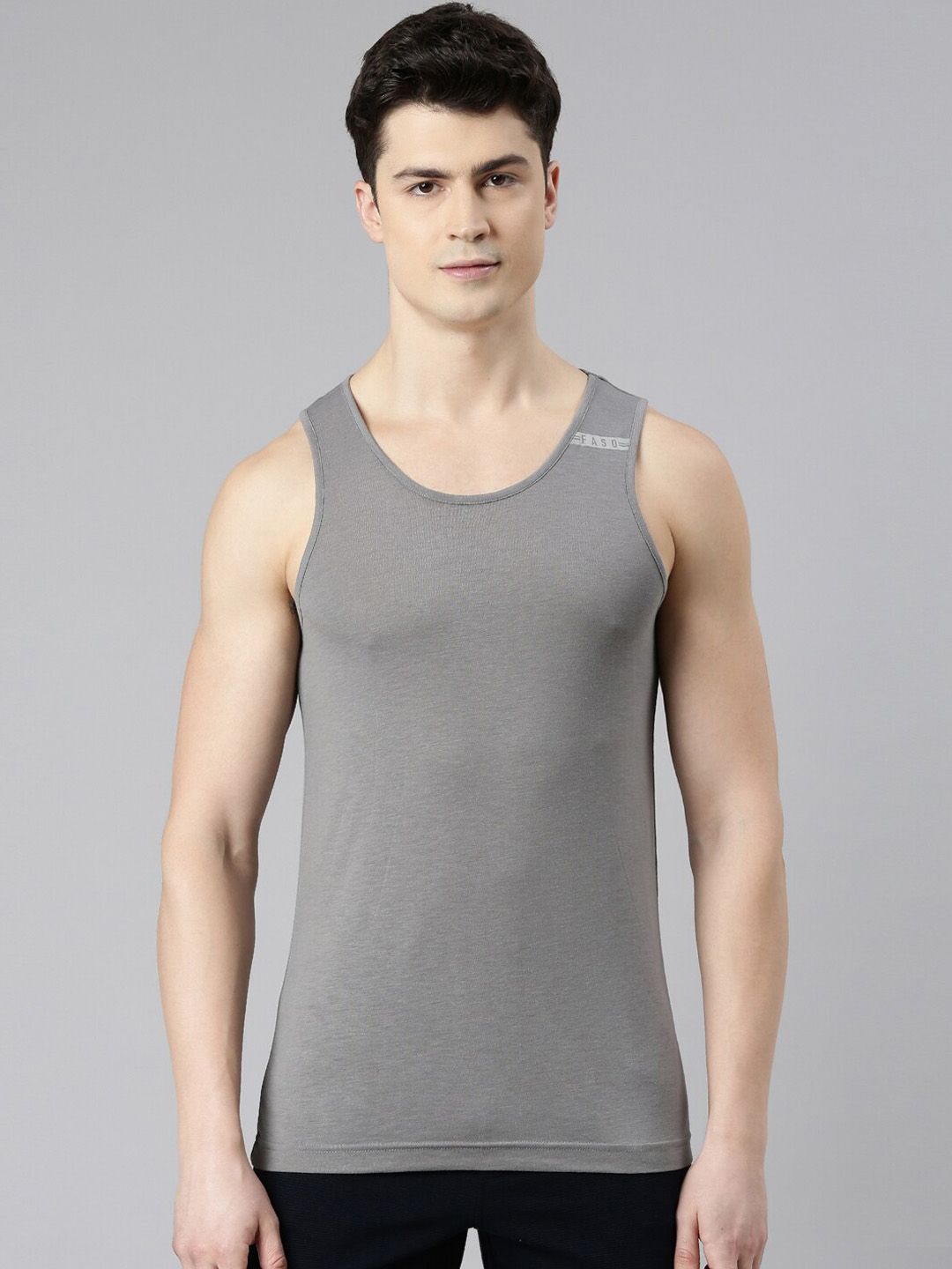 FASO Round Neck Tank Innerwear Vests CA2001-SQ-QUIETSHADE-picture-10