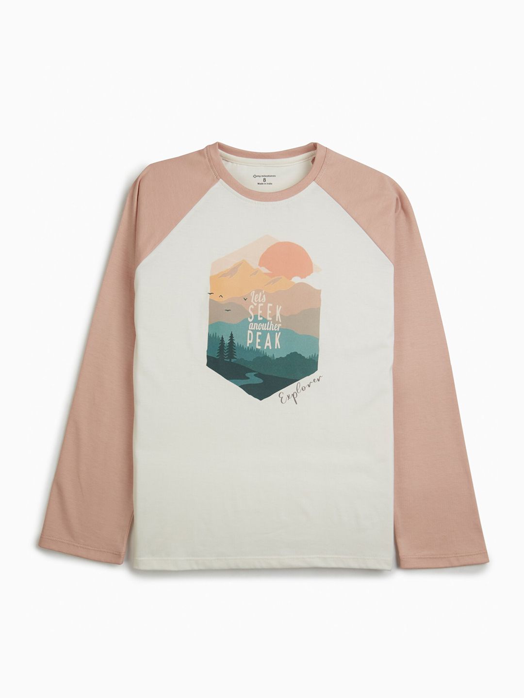 My Milestones Boys Graphic Printed Raglan Sleeves Cotton T-shirt-picture-53