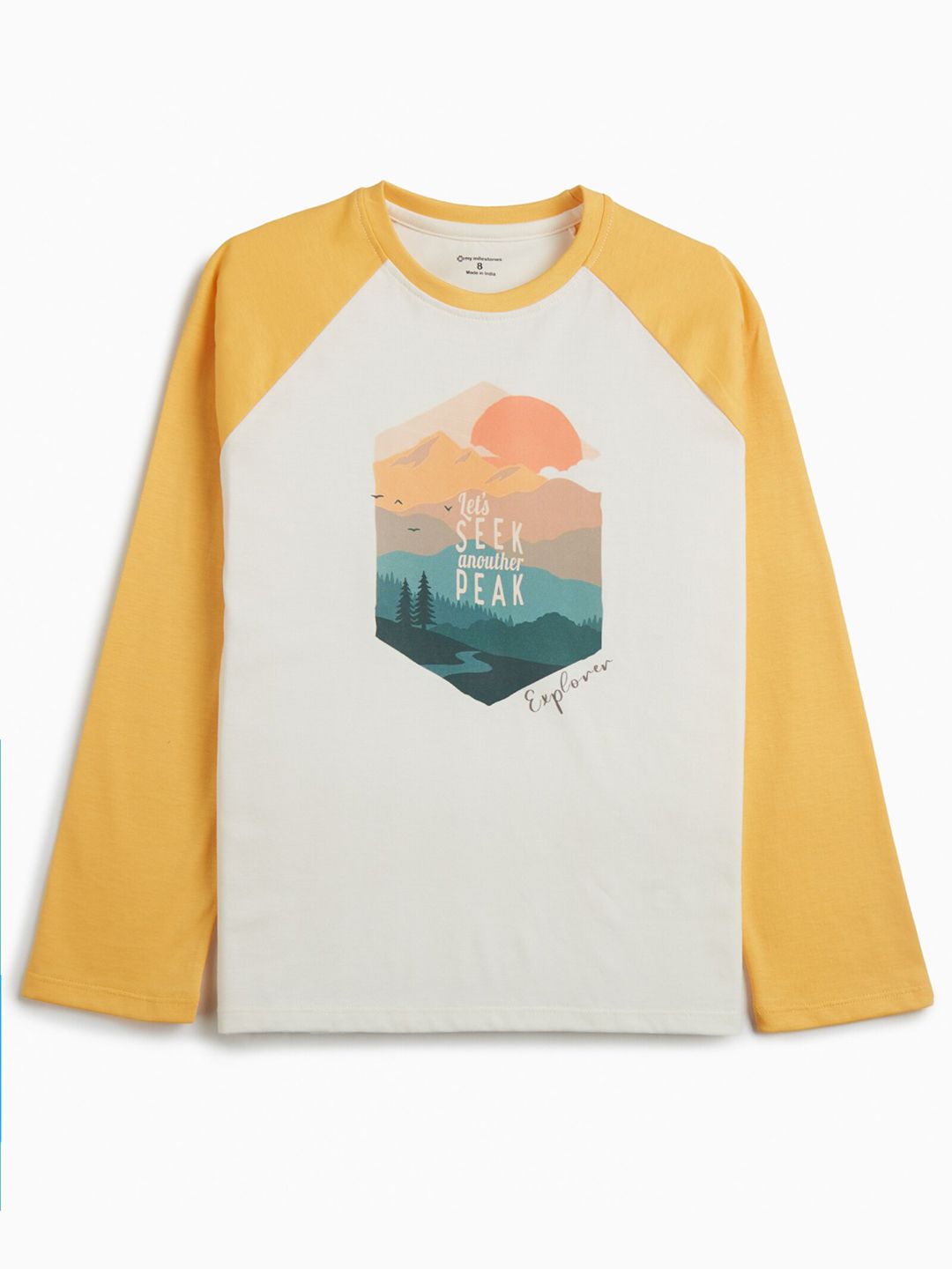 My Milestones Boys Graphic Printed Raglan Sleeves Cotton T-shirt-picture-37