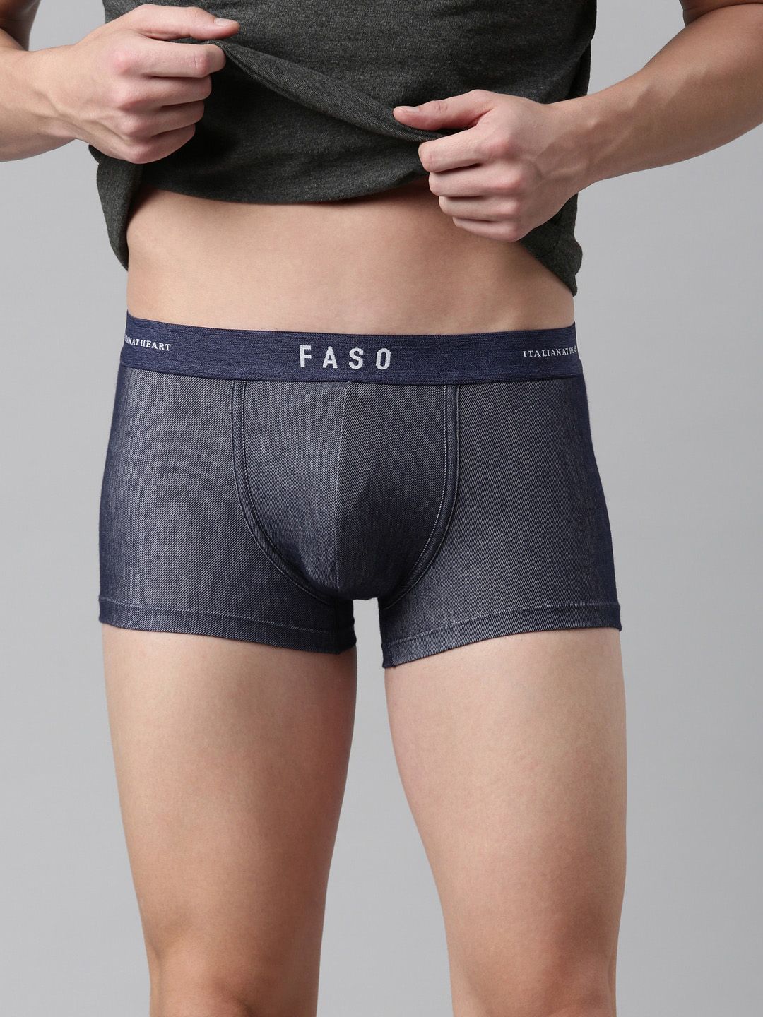 FASO Mid Rise Organic Cotton Trunk FS3010-SQ-NAVYDENIM-picture-15