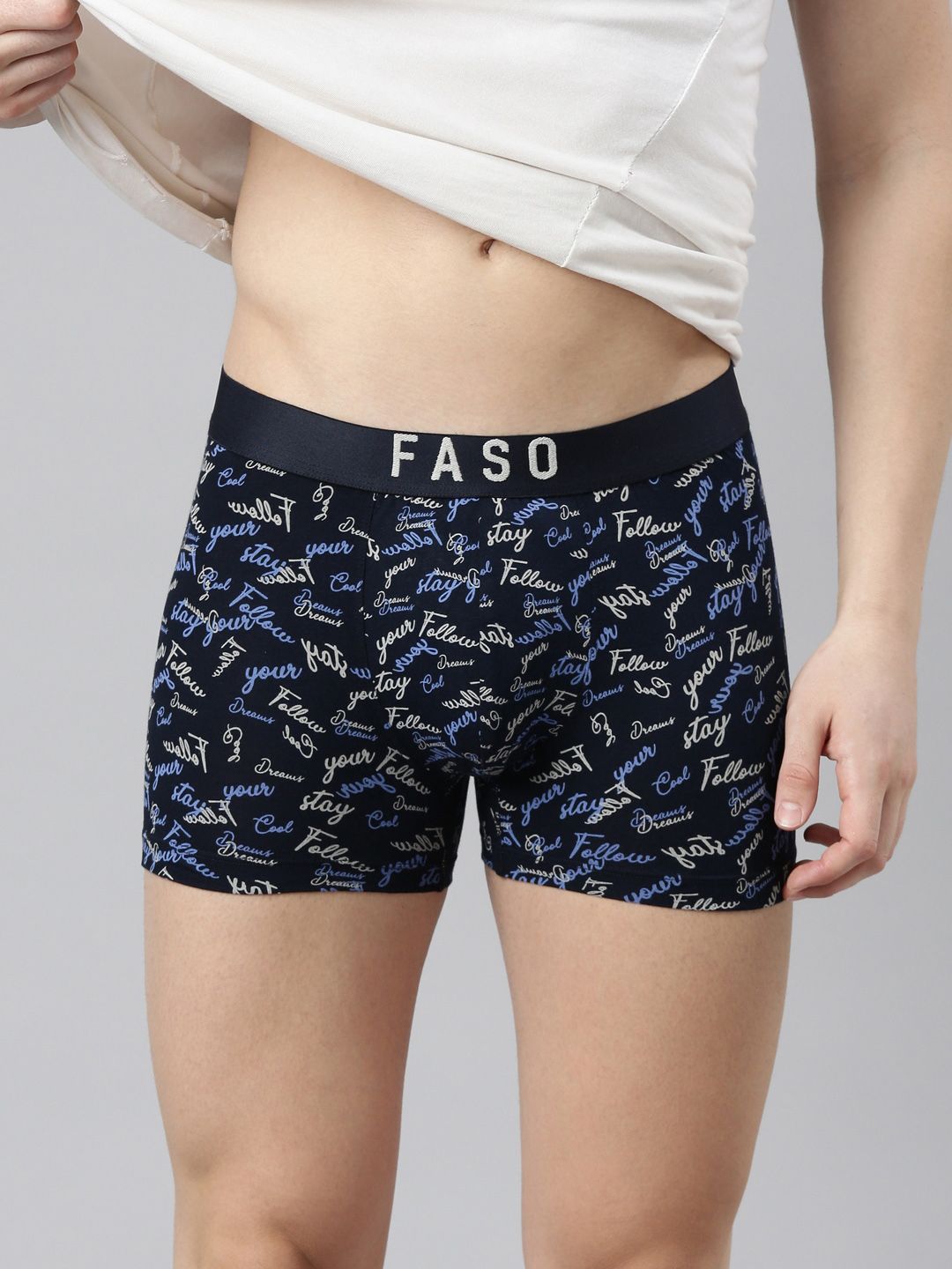 FASO Printed Organic Cotton Trunks FS2009-SQ-NAVY1-picture-34