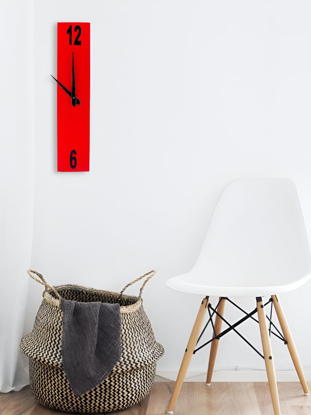 Crimson Knot Red & Black Rectangular Contemporary Wall Clock-image-40