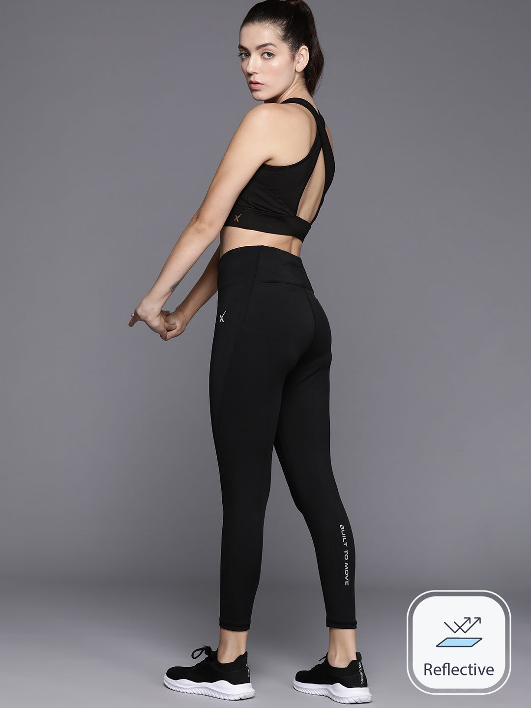 HRX by Hrithik Roshan Cropped Running Tights with Reflective Detail-picture-51
