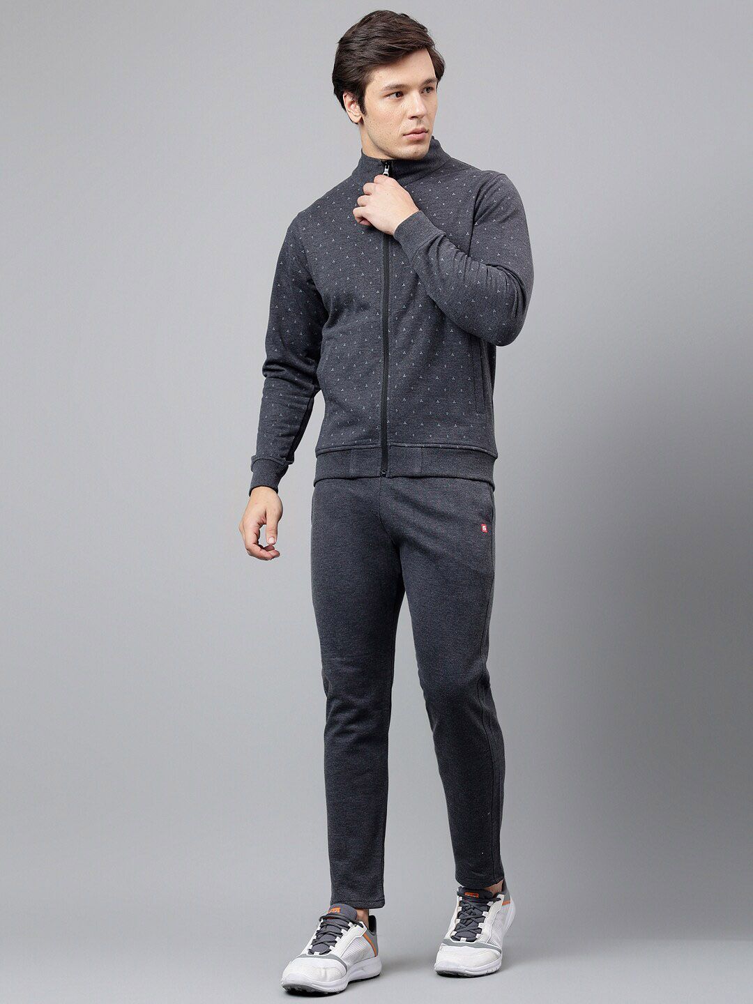 FCK GOLD Geometric Printed Relax Sports Tracksuit-image-2