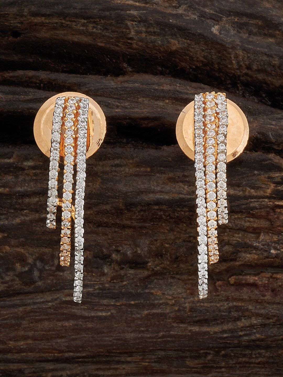 Kushal's Fashion Jewellery Rhodium-Plated Classic Drop Earrings-picture-10