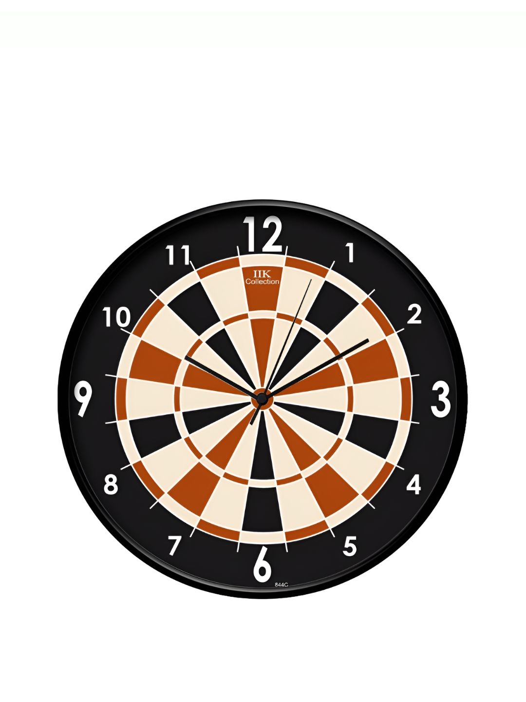 IIK COLLECTION Black Printed Round Contemporary Wall Clock-image-34