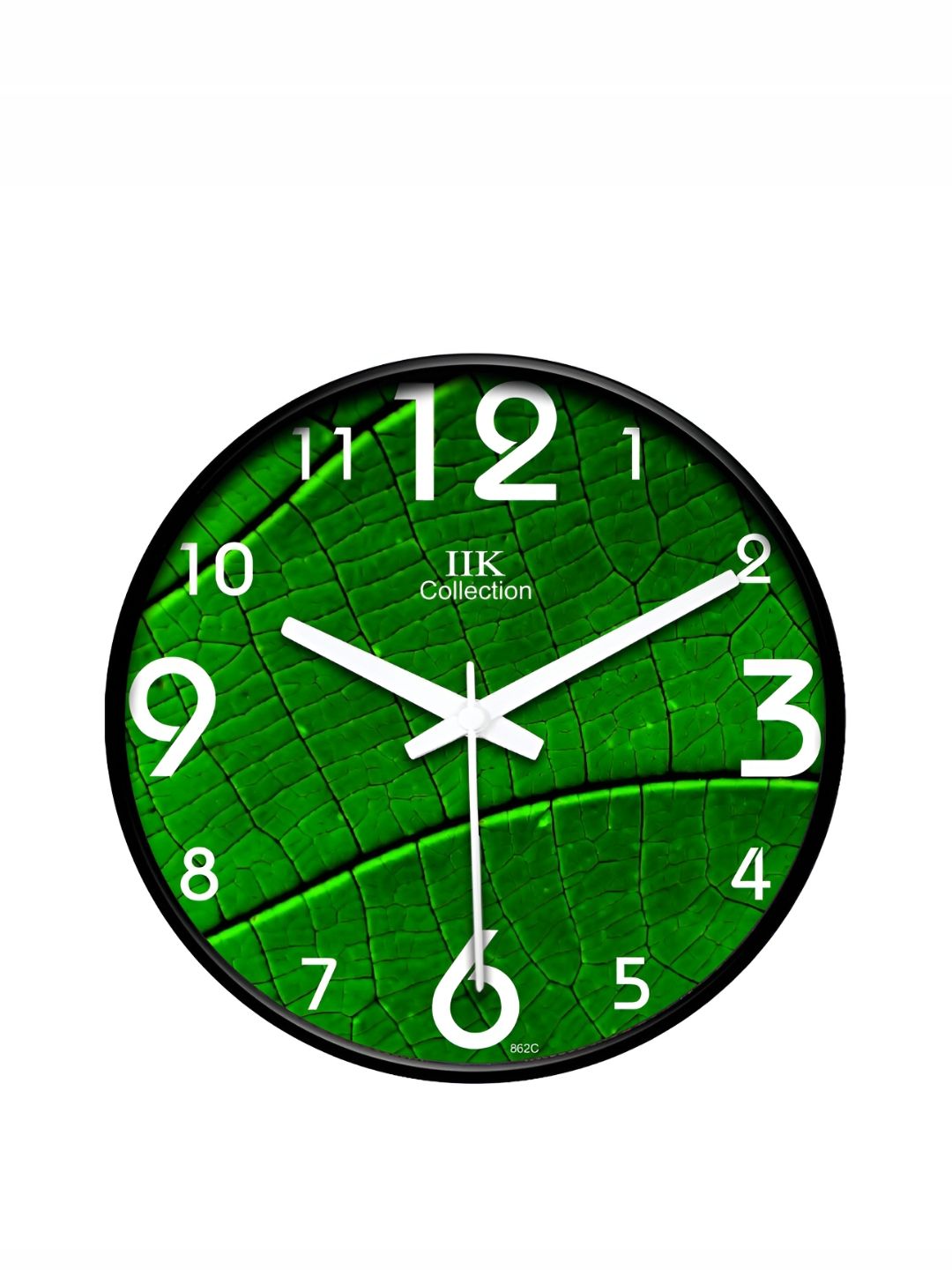 IIK COLLECTION Black & Green Printed Round Contemporary Wall Clock-image-46