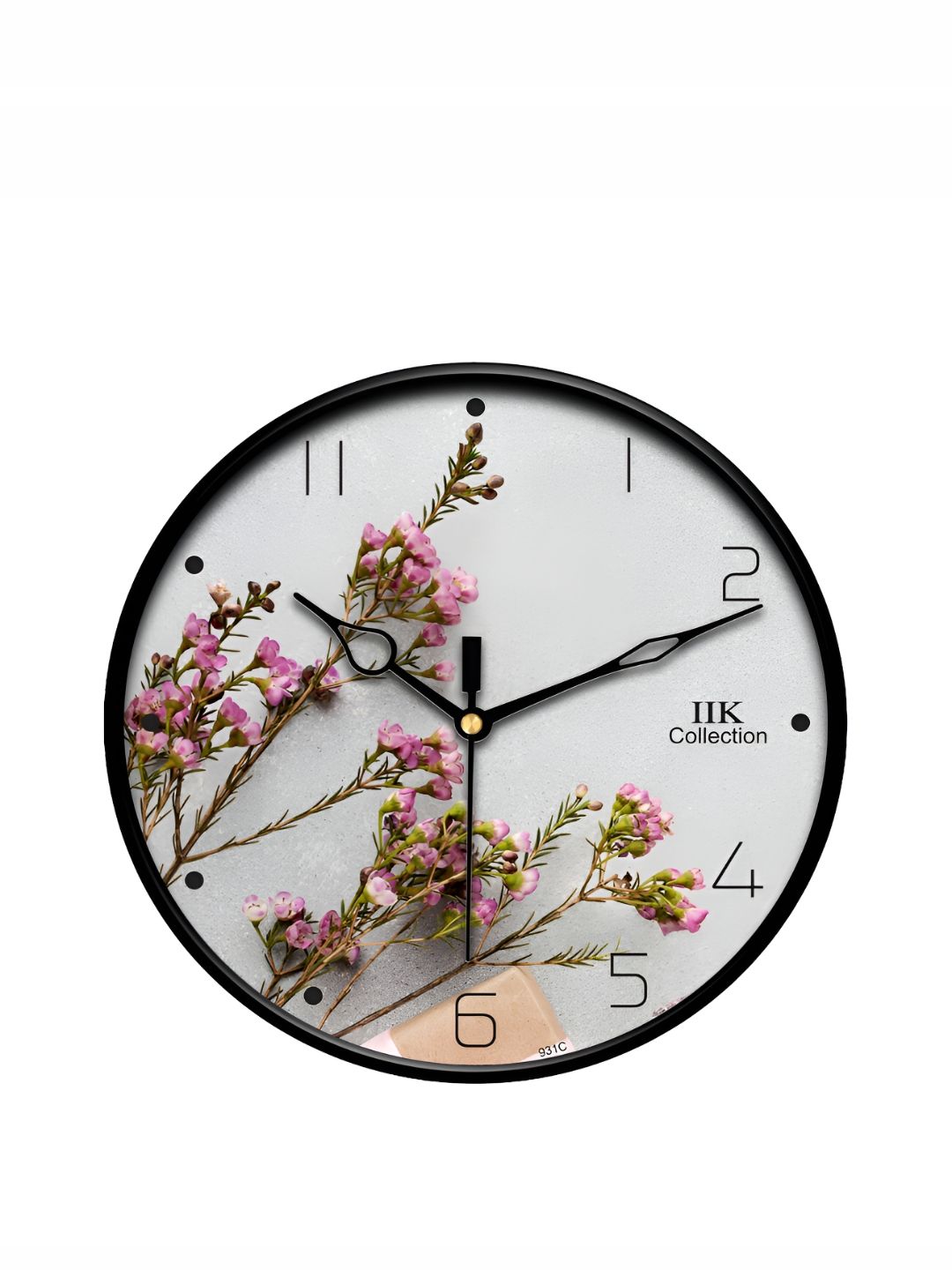 IIK COLLECTION Black & White Printed Round Contemporary Wall Clock-picture-36