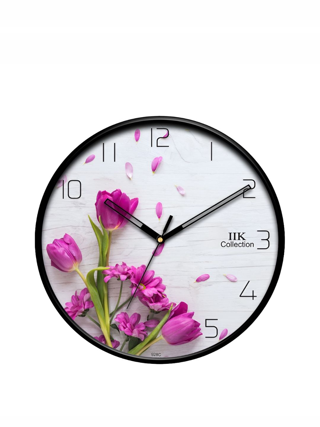 IIK COLLECTION Black & White Printed Round Contemporary Wall Clock-image-36