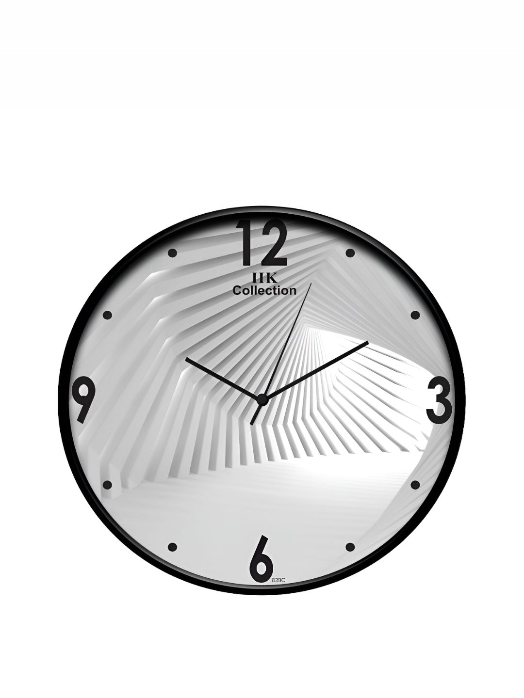 IIK COLLECTION Black & Yellow Printed Round Contemporary Wall Clock-image-14