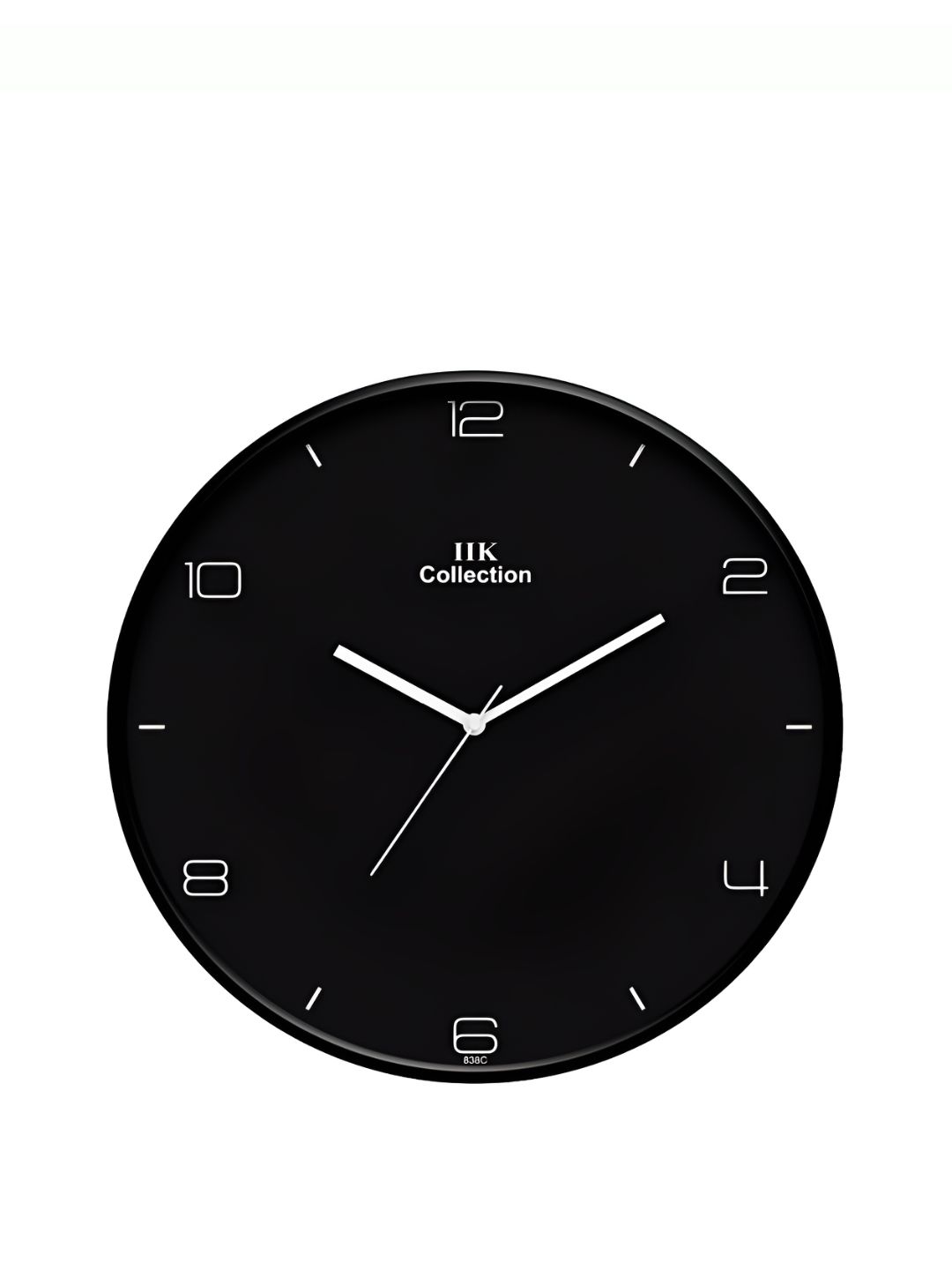 IIK COLLECTION Black Printed Round Contemporary Wall Clock-image-32