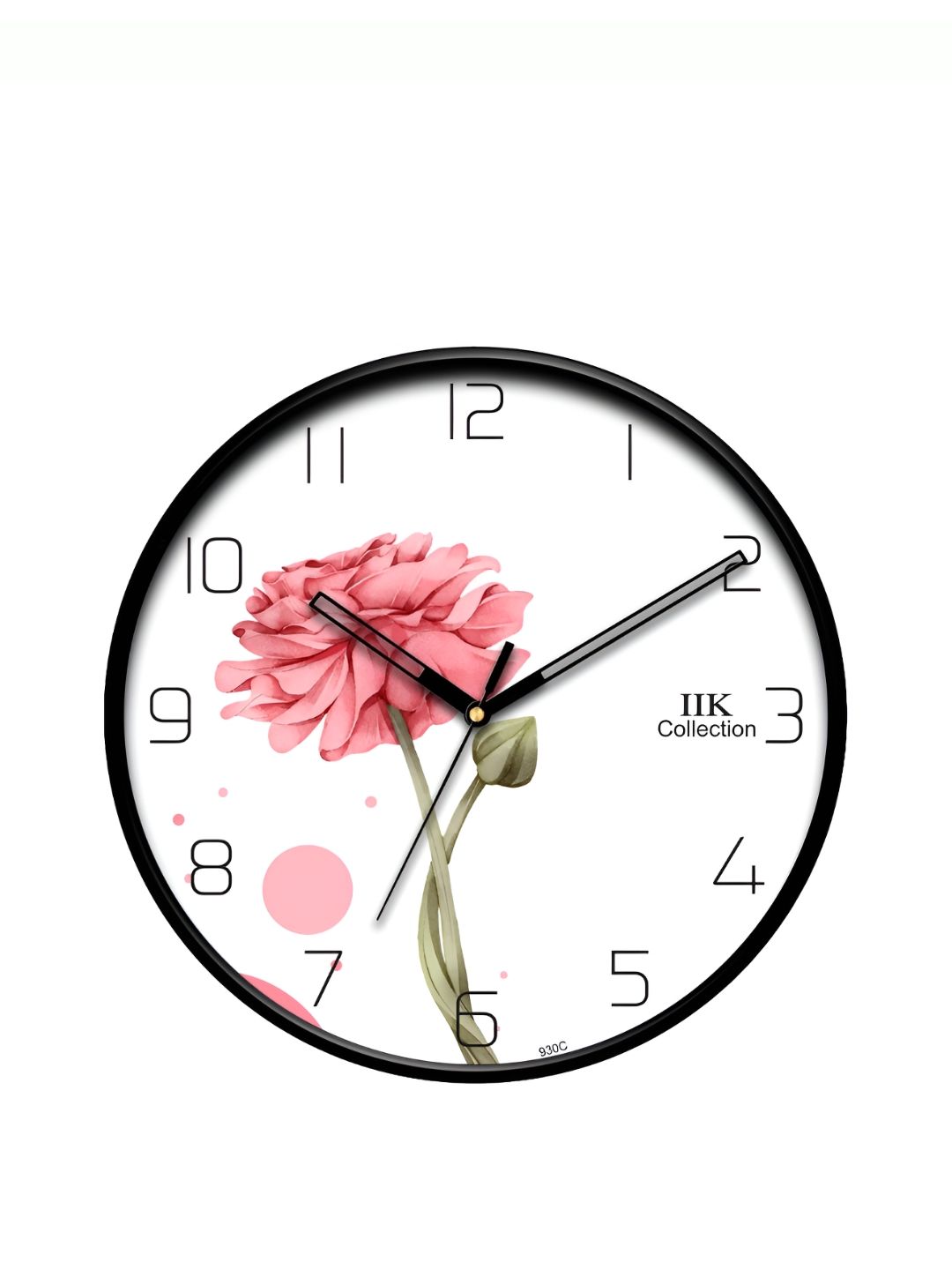 IIK COLLECTION Black & White Printed Round Contemporary Wall Clock-picture-44