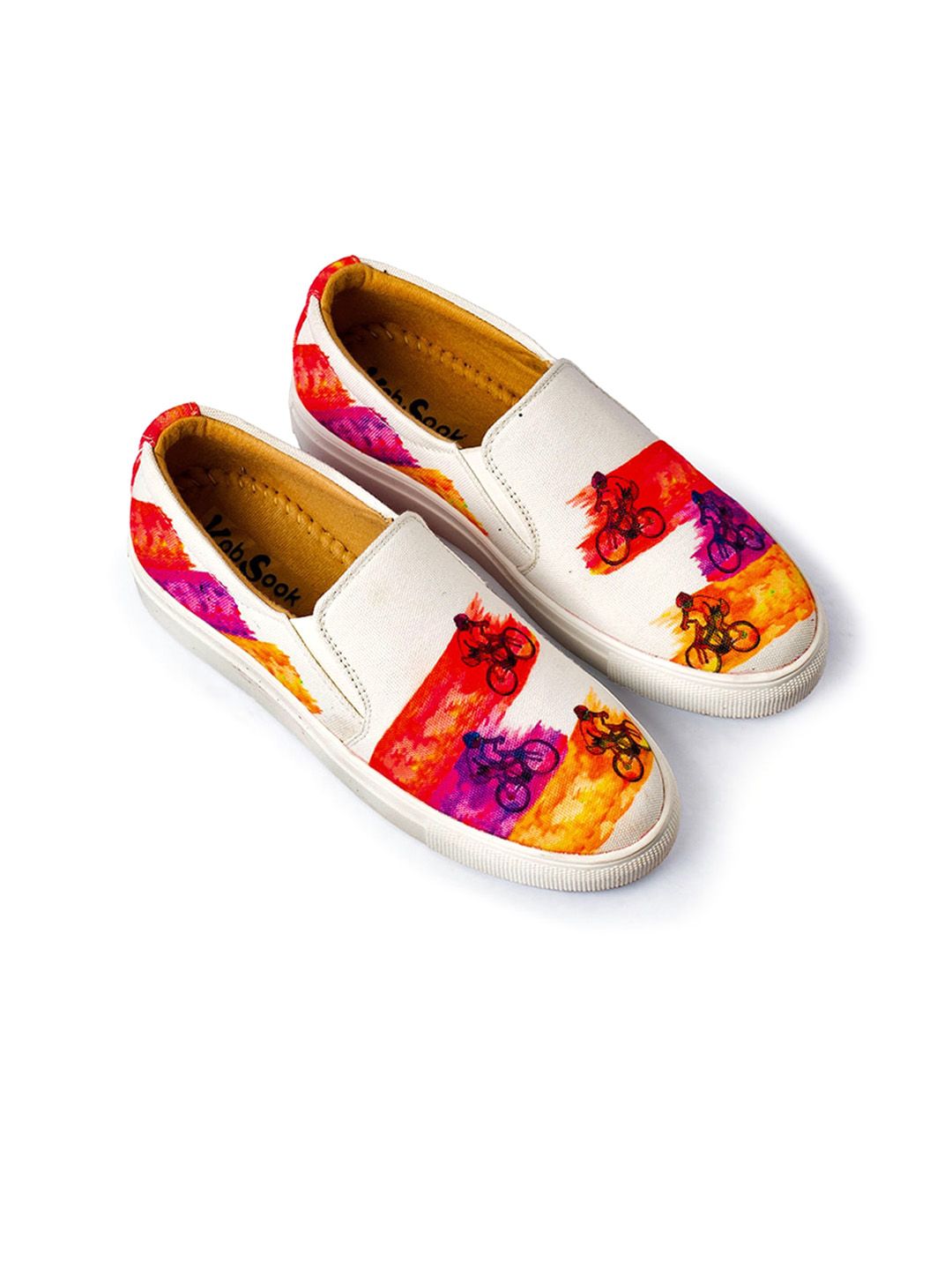 KobSook Women Sweat Absorption Lightweight Abrasion Slip Resistant Canvas Slip-On Sneakers-picture-26