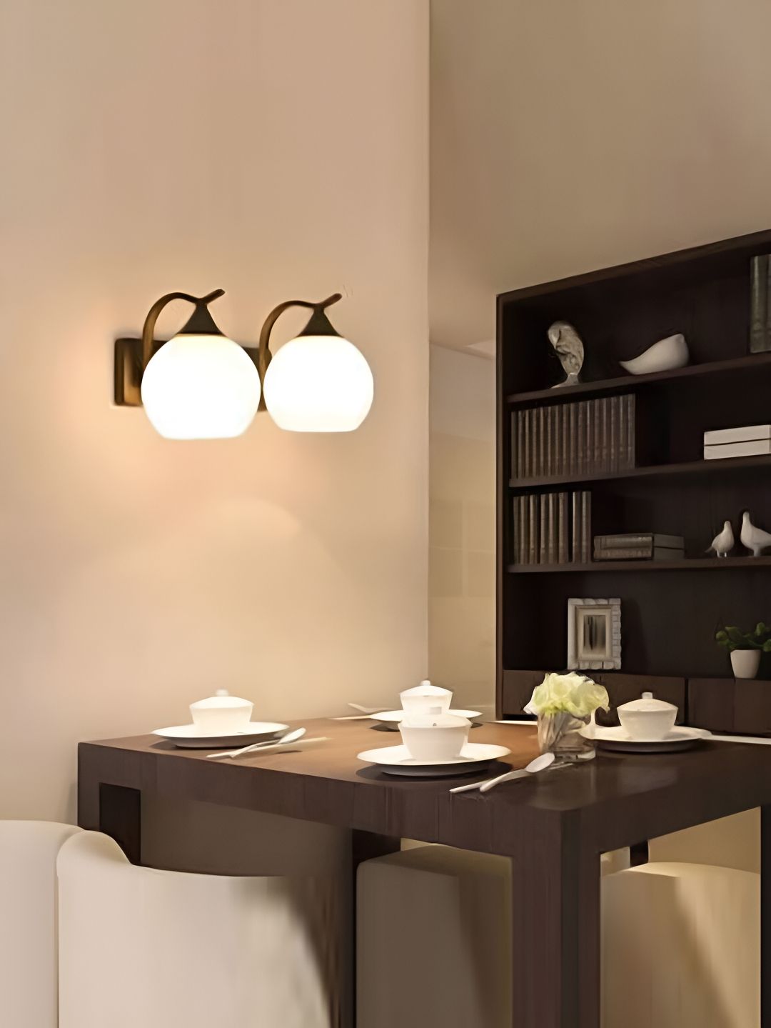 BrightLyt Black & White Spherical Shaped Metal Wall Lamp-picture-15