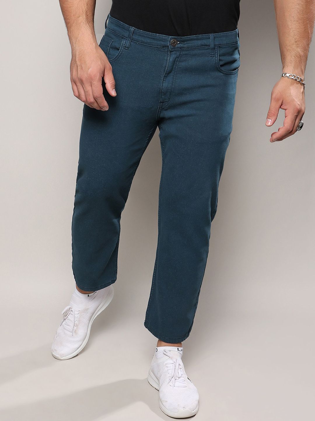 Instafab Plus Men Clean Look Jean Relaxed Fit Light Fade Stretchable Cotton Jeans-picture-22