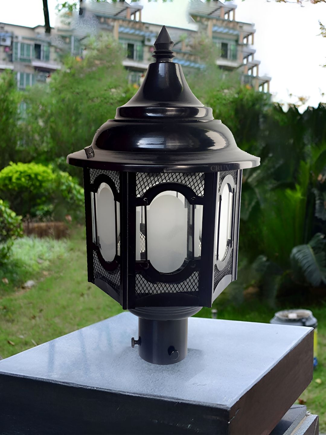 Cruv Black & White Metal Exterior Outdoor Lamp-picture-27