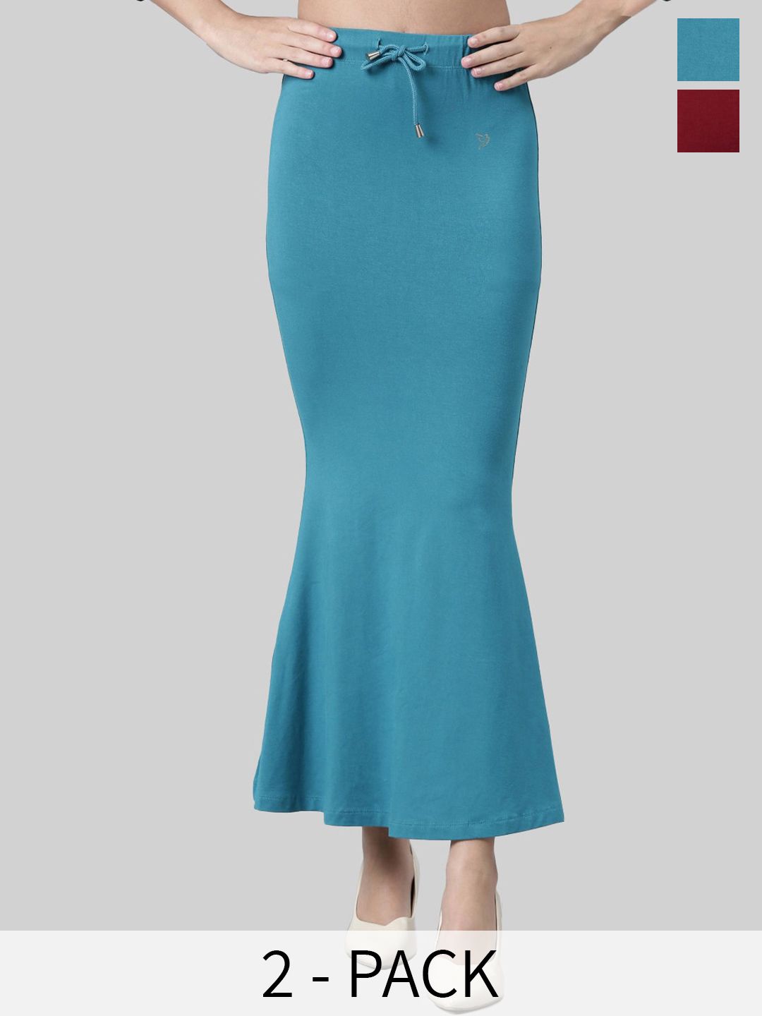 TWIN BIRDS Pack Of 2 Mid Rise Saree Shapewear-picture-20