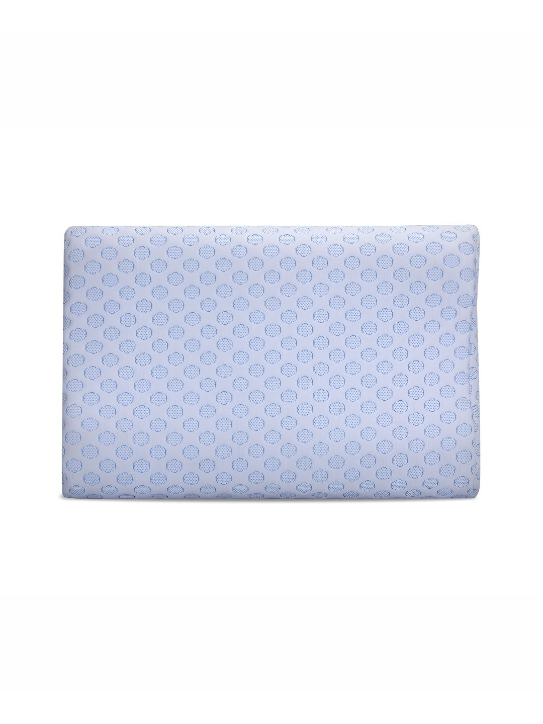 Dormyo White & Blue Memory Foam Filled Faux Velvet Breathable Sleep Pillow-picture-57