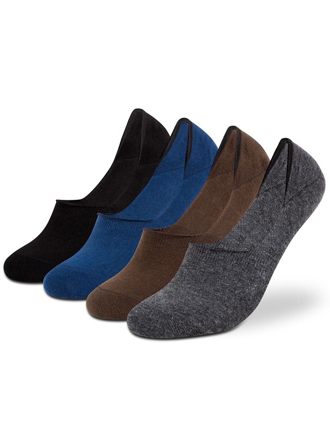 Supersox Men Pack Of 4 Anti-Slip Pure Cotton Shoe Liners-picture-39